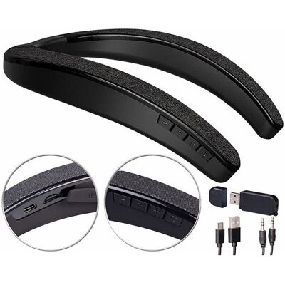 AUVISIO Enceinte tour de cou KH-535 avec fonction bluetooth et transmetteur audio Noir - Publicité AUVISIO Enceinte tour de cou KH-535 avec fonction bluetooth et transmetteur audio Noir - Publicité