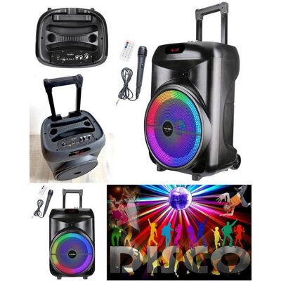 Inovalley Enceinte Sono Portable - MSD - KA122 - 700W - Bluetooth 5.0 - Karaoke avec Micro et Télécommande Noir - Publicité Inovalley Enceinte Sono Portable - MSD - KA122 - 700W - Bluetooth 5.0 - Karaoke avec Micro et Télécommande Noir - Publicité