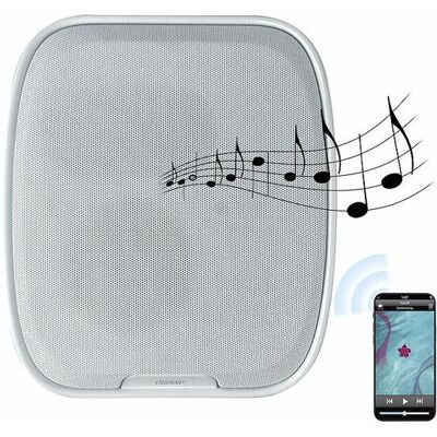AUVISIO Haut-parleur mural rechargeable avec radio et fonction bluetooth - coloris blanc Blanc - Publicité AUVISIO Haut-parleur mural rechargeable avec radio et fonction bluetooth - coloris blanc Blanc - Publicité