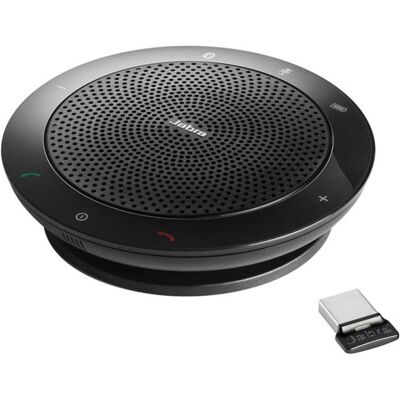 Haut-parleur Bluetooth - Jabra - Speak 510 - Audio conférence - Rechargeable - 360° Noir - Publicité Haut-parleur Bluetooth - Jabra - Speak 510 - Audio conférence - Rechargeable - 360° Noir - Publicité