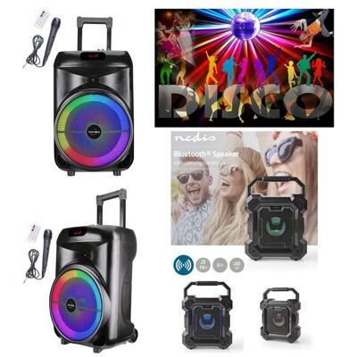 Inovalley Enceinte Portable - MSD - KA122 - 700W - Bluetooth 5.0 - Karaoke avec LED RGB Noir - Publicité Inovalley Enceinte Portable - MSD - KA122 - 700W - Bluetooth 5.0 - Karaoke avec LED RGB Noir - Publicité