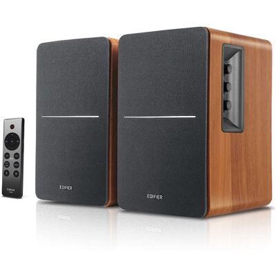 Edifier R1280DBs Enceintes Bluetooth actives - Haut-parleur de moniteur sans fil 2.0 - 42W RMS avec sortie caisson de basses - bois Marron - Publicité Edifier R1280DBs Enceintes Bluetooth actives - Haut-parleur de moniteur sans fil 2.0 - 42W RMS avec sortie caisson de basses - bois Marron - Publicité