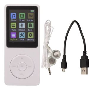 ZULBCEO Lecteur de musique numérique LCD 18 pouces Prise en charge de petites cartes mémoire Lecteur MP3 MP4 ultra fin avec accessoires Blanc - Publicité ZULBCEO Lecteur de musique numérique LCD 18 pouces Prise en charge de petites cartes mémoire Lecteur MP3 MP4 ultra fin avec accessoires Blanc - Publicité