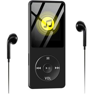 YNKKVRE Lecteur MP3 8 Go Lecteur MP4 de sport 100 heures dautonomie en veille Lecteur de musique sans perte FM Enregistreur Noir - Publicité YNKKVRE Lecteur MP3 8 Go Lecteur MP4 de sport 100 heures dautonomie en veille Lecteur de musique sans perte FM Enregistreur Noir - Publicité