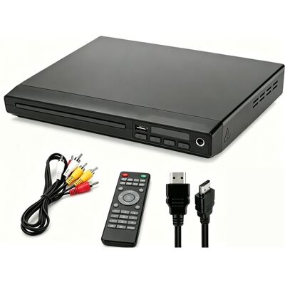 ROBUSTRIA Lecteur DVD - Lecteur CD - MIC Sortie Avec Upscaling 1080P Avec MP3 et USB - Câble HMDI Câble RCA et Télécommande Inclus Noir - Publicité ROBUSTRIA Lecteur DVD - Lecteur CD - MIC Sortie Avec Upscaling 1080P Avec MP3 et USB - Câble HMDI Câble RCA et Télécommande Inclus Noir - Publicité