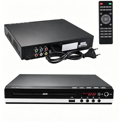 ROBUSTRIA Lecteur DVD - Lecteur CD - Avec Upscaling 1080P MIC Sortie Avec MP3 et USB - Câble HMDI Câble RCA et Télécommande Inclus Noir - Publicité ROBUSTRIA Lecteur DVD - Lecteur CD - Avec Upscaling 1080P MIC Sortie Avec MP3 et USB - Câble HMDI Câble RCA et Télécommande Inclus Noir - Publicité