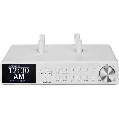 Radio de Cuisine - MEDION - DAB+ - 2x3W RMS - Blanc Blanc - Publicité Radio de Cuisine - MEDION - DAB+ - 2x3W RMS - Blanc Blanc - Publicité