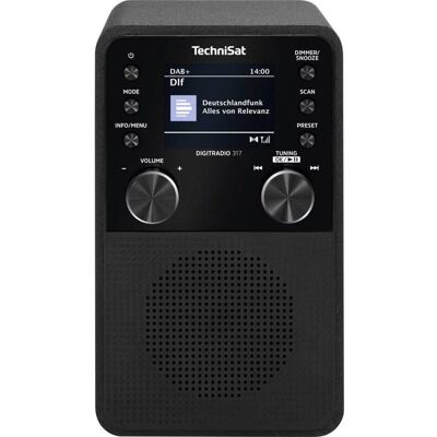 TechniSat DIGITRADIO 317 Radio de table DAB+ FM FM DAB+ Bluetooth AUX fonction réveil noir Noir - Publicité TechniSat DIGITRADIO 317 Radio de table DAB+ FM FM DAB+ Bluetooth AUX fonction réveil noir Noir - Publicité
