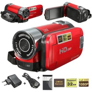 NEÜFU 16MP CMOS 16X Zoom 2.7 FHD 1080P LCD Digital Vidéo Caméra Caméscope DV Numérique Rechargeable Cadeau ROUGE Rouge - Publicité NEÜFU 16MP CMOS 16X Zoom 2.7 FHD 1080P LCD Digital Vidéo Caméra Caméscope DV Numérique Rechargeable Cadeau ROUGE Rouge - Publicité