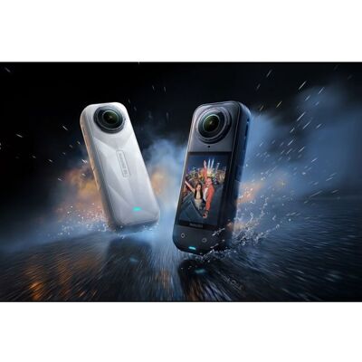 INSTA360 - X5 - Caméra de sport 360° - 8K - WiFi et Bluetooth - FlowState - Etanche - 185mn dautonomie - Publicité INSTA360 - X5 - Caméra de sport 360° - 8K - WiFi et Bluetooth - FlowState - Etanche - 185mn dautonomie - Publicité