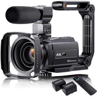 Caméscope Vidéo 4K 48MP Zoom 16x Tactile 3 WiFi Vision Nocturne YONIS Noir - Publicité Caméscope Vidéo 4K 48MP Zoom 16x Tactile 3 WiFi Vision Nocturne YONIS Noir - Publicité