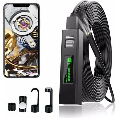 PROSPEROUS Caméra endoscope WiFi HD 1200P avec LED 2 m pour inspection et canalisation Noir - Publicité PROSPEROUS Caméra endoscope WiFi HD 1200P avec LED 2 m pour inspection et canalisation Noir - Publicité