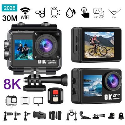 NOBRAND Caméra Sport 8K 30FPS -170° Grand Angle -Étanche 30M -EIS anti-shake- Télécommande & Wi-Fi - 64GB- Double Écran Tactile Noir - Publicité NOBRAND Caméra Sport 8K 30FPS -170° Grand Angle -Étanche 30M -EIS anti-shake- Télécommande & Wi-Fi - 64GB- Double Écran Tactile Noir - Publicité