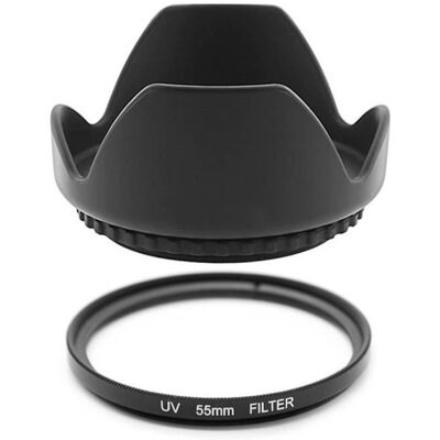 XIT Kit Protecteur Filtre UV et Paresoleil 55mm pour Sony Alpha A200 A300 A350 A33 A35 A55 A58 A65 A77 A99 A3000 A5000 A6000 - Publicité XIT Kit Protecteur Filtre UV et Paresoleil 55mm pour Sony Alpha A200 A300 A350 A33 A35 A55 A58 A65 A77 A99 A3000 A5000 A6000 - Publicité