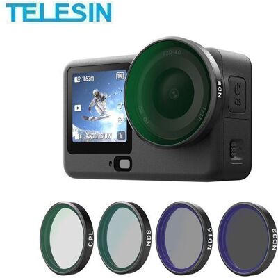 TELESIN CPL ND Kit de Filtres pour DJI Osmo Action 6 CPL ND8 ND16 ND32 Creator Combo Accessoires HD Verre Optique Noir - Publicité TELESIN CPL ND Kit de Filtres pour DJI Osmo Action 6 CPL ND8 ND16 ND32 Creator Combo Accessoires HD Verre Optique Noir - Publicité