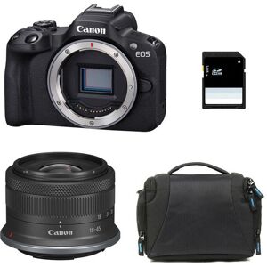 Hybride Canon appareil photo hybride eos r50 + rf-s 18-45mm f/4.5-6.3 is stm + sac + carte sd 8 go Noir - Publicité Hybride Canon appareil photo hybride eos r50 + rf-s 18-45mm f/4.5-6.3 is stm + sac + carte sd 8 go Noir - Publicité