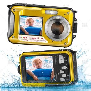 TTLIFE Appareil Photo numérique Etanche Jaune Camera Etanche Full HD 2.7K 48MP Double Ecran Anti-Vibrations Selfie Double écrans 16X Jaune - Publicité TTLIFE Appareil Photo numérique Etanche Jaune Camera Etanche Full HD 2.7K 48MP Double Ecran Anti-Vibrations Selfie Double écrans 16X Jaune - Publicité