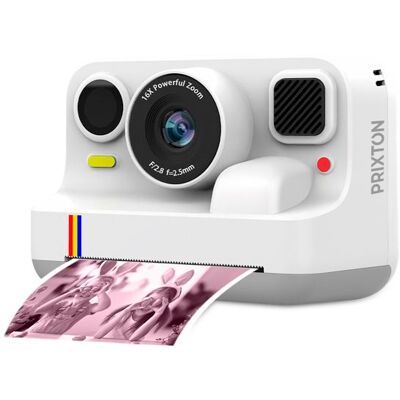 PRIXTON Appareil Photo Instantané Click&Go avec Imprimante 48MP et Vidéo Full HD Zoom 16x Écran 24” 4 Rouleaux de papier inclus Blanc - Publicité PRIXTON Appareil Photo Instantané Click&Go avec Imprimante 48MP et Vidéo Full HD Zoom 16x Écran 24” 4 Rouleaux de papier inclus Blanc - Publicité
