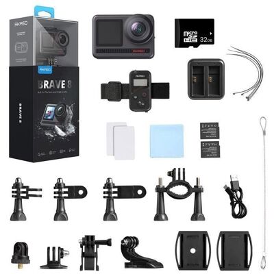 Caméra Sport Etanche AKASO Brave 8 - 4K 48MP - Carte mémoire 32Go incluse - Noir Noir - Publicité Caméra Sport Etanche AKASO Brave 8 - 4K 48MP - Carte mémoire 32Go incluse - Noir Noir - Publicité