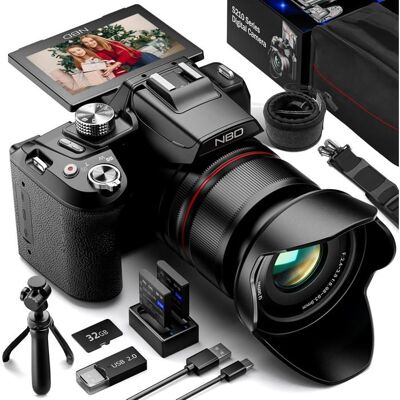 Appareil photo numérique - NBD - 5K - 64mp - Zoom Optique 16X - Écran 30 pouces 180° Noir - Publicité Appareil photo numérique - NBD - 5K - 64mp - Zoom Optique 16X - Écran 30 pouces 180° Noir - Publicité
