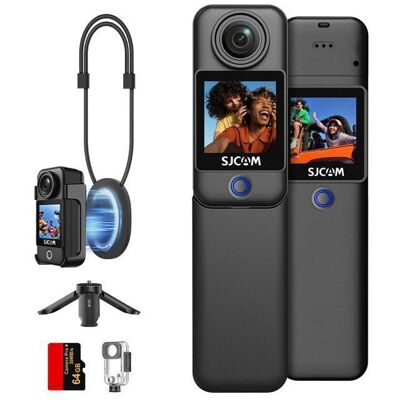 Caméra Sport & Vlog SJCAM C300 4K Étanche Double Écran Tactile Stabilisation 6 Axes Haute Autonomie Noir + MicroSD 64Go Noir - Publicité Caméra Sport & Vlog SJCAM C300 4K Étanche Double Écran Tactile Stabilisation 6 Axes Haute Autonomie Noir + MicroSD 64Go Noir - Publicité
