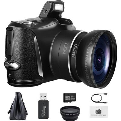 NBD Appareil Photo numérique 4K Caméra vidéo Caméscope 48MP Vlogging Caméra 16X Zoom numérique Écran 3.0 Appareil Photo Compact Noir - Publicité NBD Appareil Photo numérique 4K Caméra vidéo Caméscope 48MP Vlogging Caméra 16X Zoom numérique Écran 3.0 Appareil Photo Compact Noir - Publicité