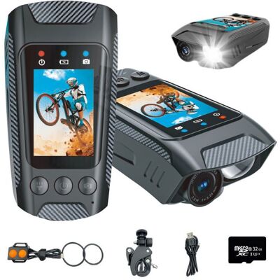 NOBRAND Caméra Sport 4k HD-Caméra de cyclisme-32GB-wifi-Stabilisation-Être étanche-Applicable à lenregistreur de vélo de moto de plein air Noir - Publicité NOBRAND Caméra Sport 4k HD-Caméra de cyclisme-32GB-wifi-Stabilisation-Être étanche-Applicable à lenregistreur de vélo de moto de plein air Noir - Publicité