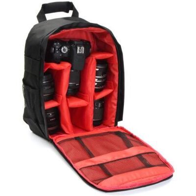 Etui appareil photo Sac à dos pour appareil photo DSLR Canon EOS Nikon sacoche étanche pour objectif - Type Rouge - Publicité Etui appareil photo Sac à dos pour appareil photo DSLR Canon EOS Nikon sacoche étanche pour objectif - Type Rouge - Publicité