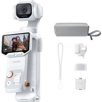 Caméra daction Insta360 Luna Pro Blanc Stellaire – Capteur 1 Leica 8K Stabilisateur 3 Axes Écran Amovible Blanc - Publicité Caméra daction Insta360 Luna Pro Blanc Stellaire – Capteur 1 Leica 8K Stabilisateur 3 Axes Écran Amovible Blanc - Publicité
