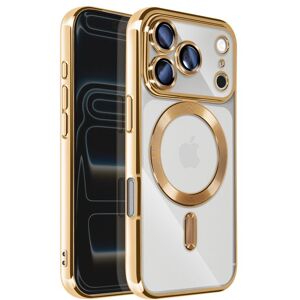 Coque MagSafe - AVIZAR - iPhone 17 Pro Max - Chromé Doré - Protection Élégante - Transparent Jaune - Publicité Coque MagSafe - AVIZAR - iPhone 17 Pro Max - Chromé Doré - Protection Élégante - Transparent Jaune - Publicité