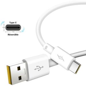 Câble USB-C - ACCE2S - Samsung Galaxy A40 - Fast Charge 5A - 1m - Blanc Blanc - Publicité Câble USB-C - ACCE2S - Samsung Galaxy A40 - Fast Charge 5A - 1m - Blanc Blanc - Publicité
