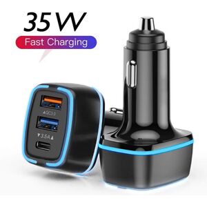 123 Chargeur voiture allume cigare double ports 2 USB2 et 1 USB-C 35W Noir Pour Oppo A57 4G CPH2387-Yuan Yuan- Noir - Publicité 123 Chargeur voiture allume cigare double ports 2 USB2 et 1 USB-C 35W Noir Pour Oppo A57 4G CPH2387-Yuan Yuan- Noir - Publicité