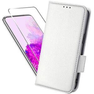 NOBRAND Verre trempé + Pour Oukitel C21 Pro 6.39 Etui Housse Téléphone Motif litchi blanc étui Portefeuille PU à rabat M3HJCK Blanc - Publicité NOBRAND Verre trempé + Pour Oukitel C21 Pro 6.39 Etui Housse Téléphone Motif litchi blanc étui Portefeuille PU à rabat M3HJCK Blanc - Publicité