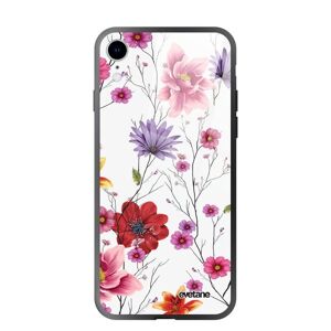 EVETANE Coque en verre trempé compatible iPhone Xr - Modèle : Fleurs Multicolores Blanc - Publicité EVETANE Coque en verre trempé compatible iPhone Xr - Modèle : Fleurs Multicolores Blanc - Publicité