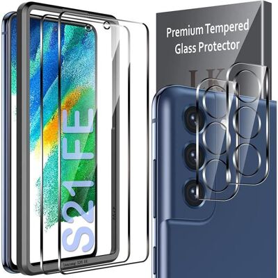123 Lot de 4 Verre Trempé pour Samsung Galaxy S21 FE 5G-4GContenir 2pcs Protection Ecran et et 2pcs Caméra Arrière Protecteur Bleu - Publicité 123 Lot de 4 Verre Trempé pour Samsung Galaxy S21 FE 5G-4GContenir 2pcs Protection Ecran et et 2pcs Caméra Arrière Protecteur Bleu - Publicité