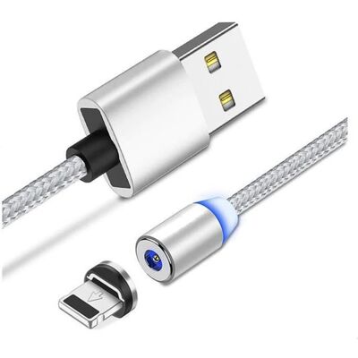 123 Lot de 4 Cable de charge magnétique resistant 1 Mètre pour iPhone 13 Pro 6.1 Couleur Argent - Yuan Yuan Gris - Publicité 123 Lot de 4 Cable de charge magnétique resistant 1 Mètre pour iPhone 13 Pro 6.1 Couleur Argent - Yuan Yuan Gris - Publicité