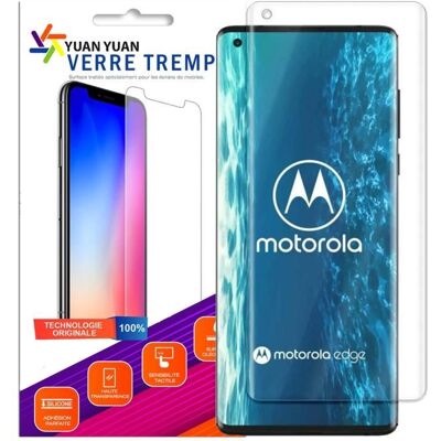123 Pour Motorola Edge 5G 67 : 1 Film de protection décran Verre Trempé incurvé - Yuan Yuan Bleu - Publicité 123 Pour Motorola Edge 5G 67 : 1 Film de protection décran Verre Trempé incurvé - Yuan Yuan Bleu - Publicité
