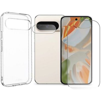 123 Protection intégrale Verre Trempé pour Google Pixel 9 5G 6.3 + Verre Trempé Caméra Arrière + Coque souple transparente -Yuan- Blanc - Publicité 123 Protection intégrale Verre Trempé pour Google Pixel 9 5G 6.3 + Verre Trempé Caméra Arrière + Coque souple transparente -Yuan- Blanc - Publicité