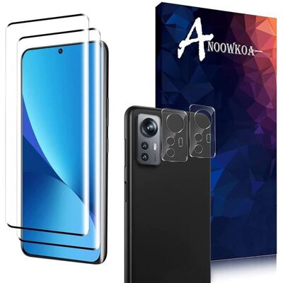123 Verre Trempé Compatible avec Xiaomi 12 Pro 3D 5G Ultra Transparent Film Protection écran avec Caméra Arrière Protecteur sans Noir - Publicité 123 Verre Trempé Compatible avec Xiaomi 12 Pro 3D 5G Ultra Transparent Film Protection écran avec Caméra Arrière Protecteur sans Noir - Publicité