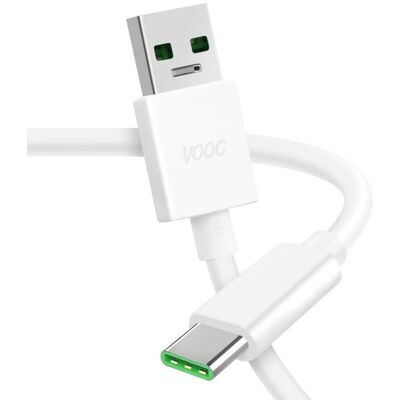 Câble de charge USB à USB-C RealMe DL143 VOOC - Blanc - Publicité Câble de charge USB à USB-C RealMe DL143 VOOC - Blanc - Publicité