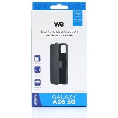 WE Etui folio FERMETURE AIMANTEE SAMSUNG A26 5G noir Noir - Publicité WE Etui folio FERMETURE AIMANTEE SAMSUNG A26 5G noir Noir - Publicité