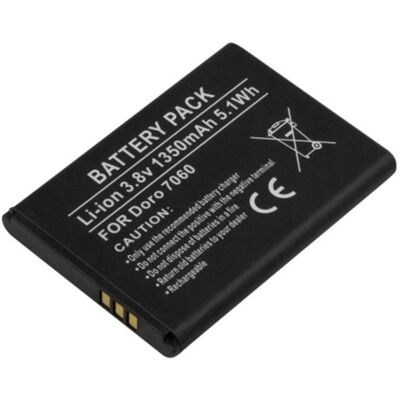 Batterie - AVIZAR - DBS-1350A - Li-ion 3.8V - 1350mAh - Compatible Doro 7050/7060/7070 Noir - Publicité Batterie - AVIZAR - DBS-1350A - Li-ion 3.8V - 1350mAh - Compatible Doro 7050/7060/7070 Noir - Publicité