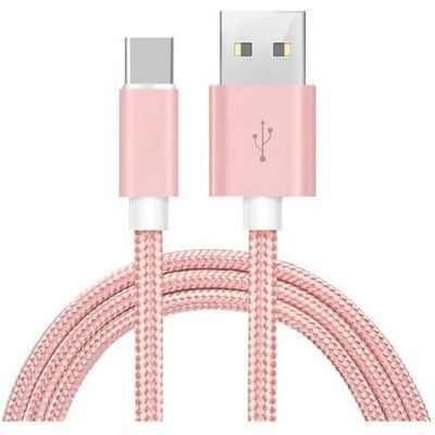 123 Cable USB-C pour Samsung Galaxy M31 -Samsung Galaxy M32 4G - Nylon Rose 1 Mètre - Yuan Yuan Rose - Publicité 123 Cable USB-C pour Samsung Galaxy M31 -Samsung Galaxy M32 4G - Nylon Rose 1 Mètre - Yuan Yuan Rose - Publicité