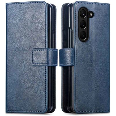 Coque adapté à Samsung Galaxy Z Fold 5 - imoshion Étui de télephone portefeuille de luxe - Bleu foncé Bleu - Publicité Coque adapté à Samsung Galaxy Z Fold 5 - imoshion Étui de télephone portefeuille de luxe - Bleu foncé Bleu - Publicité