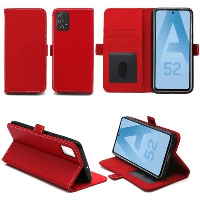 XEPTIO Etui portefeuille rouge Samsung Galaxy A52 4G - 5G - Housse pochette protection Samsung Galaxy A52 4G - 5G Rouge - Publicité XEPTIO Etui portefeuille rouge Samsung Galaxy A52 4G - 5G - Housse pochette protection Samsung Galaxy A52 4G - 5G Rouge - Publicité