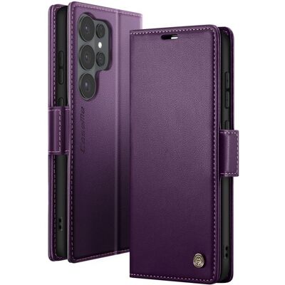 Étui Portefeuille pour Galaxy S26 Ultra Anti-RFID Effet Cuir Brillant CaseMe Violet foncé Violet - Publicité Étui Portefeuille pour Galaxy S26 Ultra Anti-RFID Effet Cuir Brillant CaseMe Violet foncé Violet - Publicité