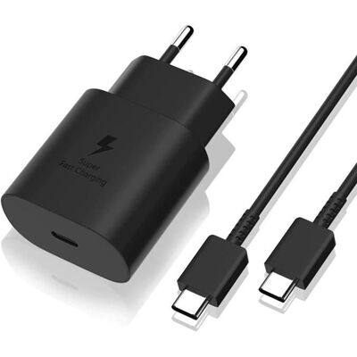 Chargeur Rapide 25W + Cable USB-C USB-C pour Samsung Galaxy S26/Galaxy S25 Phonillico® Noir - Publicité Chargeur Rapide 25W + Cable USB-C USB-C pour Samsung Galaxy S26/Galaxy S25 Phonillico® Noir - Publicité
