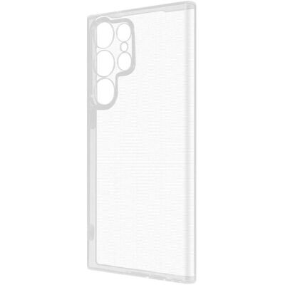 Coque en silicone flexible pour Galaxy S23 Ultra - Transparente - Publicité Coque en silicone flexible pour Galaxy S23 Ultra - Transparente - Publicité