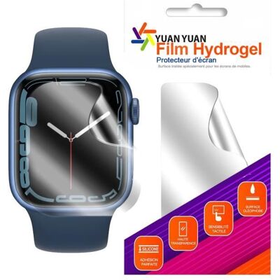 123 Film ecran avant de protection en hydrogel souple pour Apple Watch Series 7 41mm - Yuan Yuan Bleu - Publicité 123 Film ecran avant de protection en hydrogel souple pour Apple Watch Series 7 41mm - Yuan Yuan Bleu - Publicité