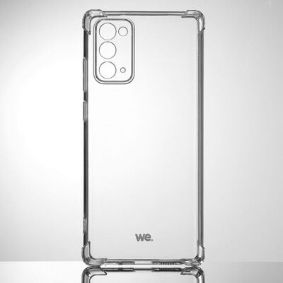 WE Coque de protection transparente pour Samsung Galaxy NOTE 20. Fabriqué en TPU. Ultra résistant. Apparence du téléphone conservée Gris - Publicité WE Coque de protection transparente pour Samsung Galaxy NOTE 20. Fabriqué en TPU. Ultra résistant. Apparence du téléphone conservée Gris - Publicité